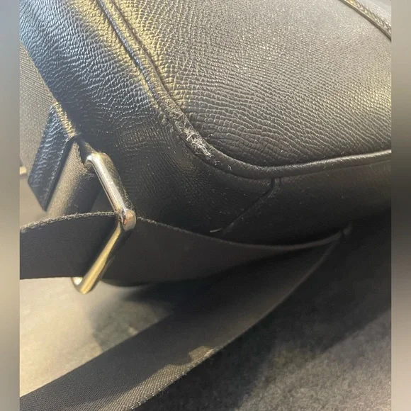 Coach Metropolitan Perry Briefcase Black Crossgrain Leather Laptop Bag Unisex - Picture 5 of 12